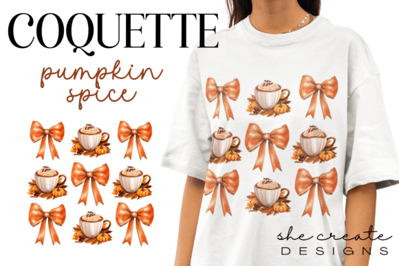 Coquette Pumpkin Spice Graphic PNG: A Design Essential