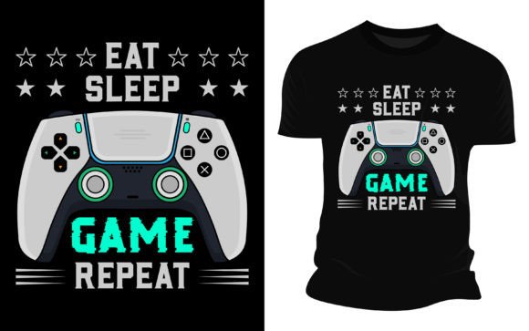 Unpacking the 'Eat Sleep Game Repeat' Vector Graphic